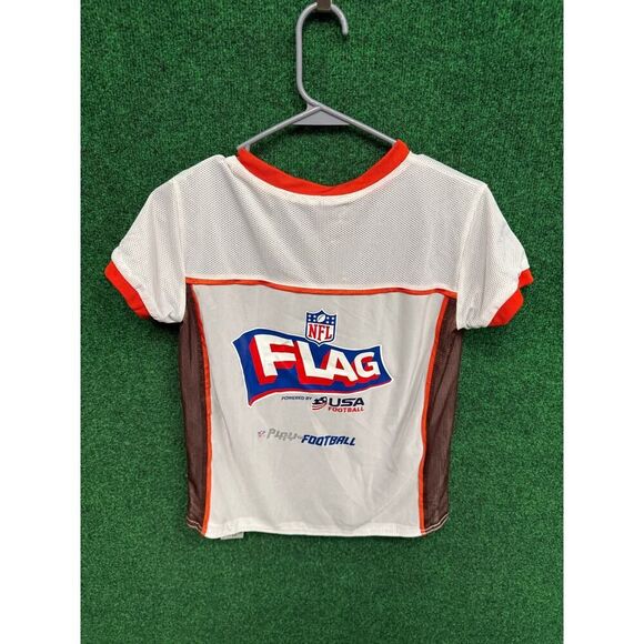 Youth Cleveland Browns NFL Reversible Brown & White Flag Football Jersey Sz M - Picture 4 of 5